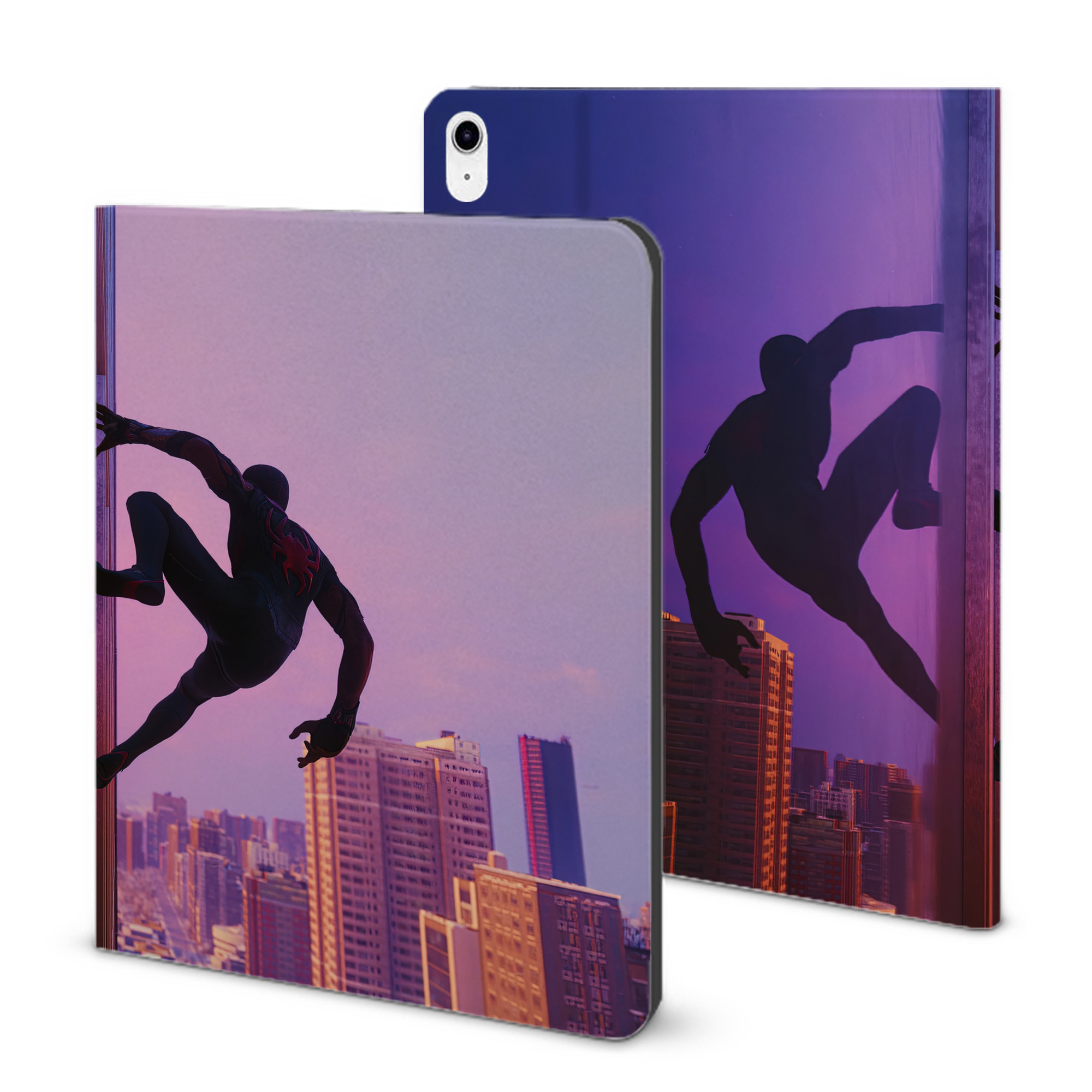 （画像用） Spider Man スパイダーマン IPad ケース ブック型 PUレザー TPU 耐衝撃 軽量 薄型 ペン収納なし 全面保護 IPad 各モデル対応